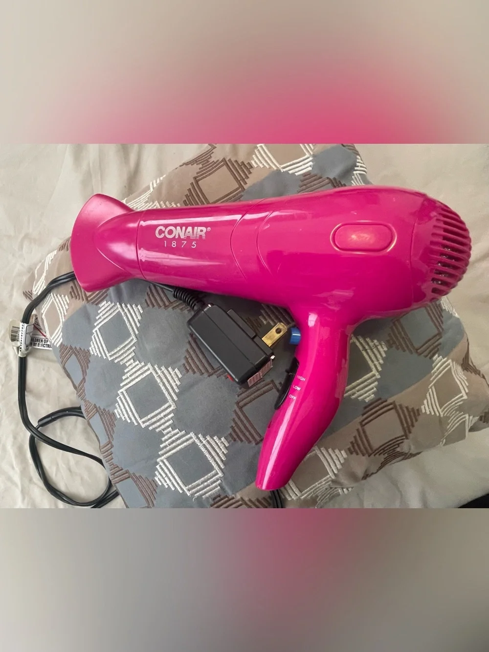 Pink Travel Hair Dryer